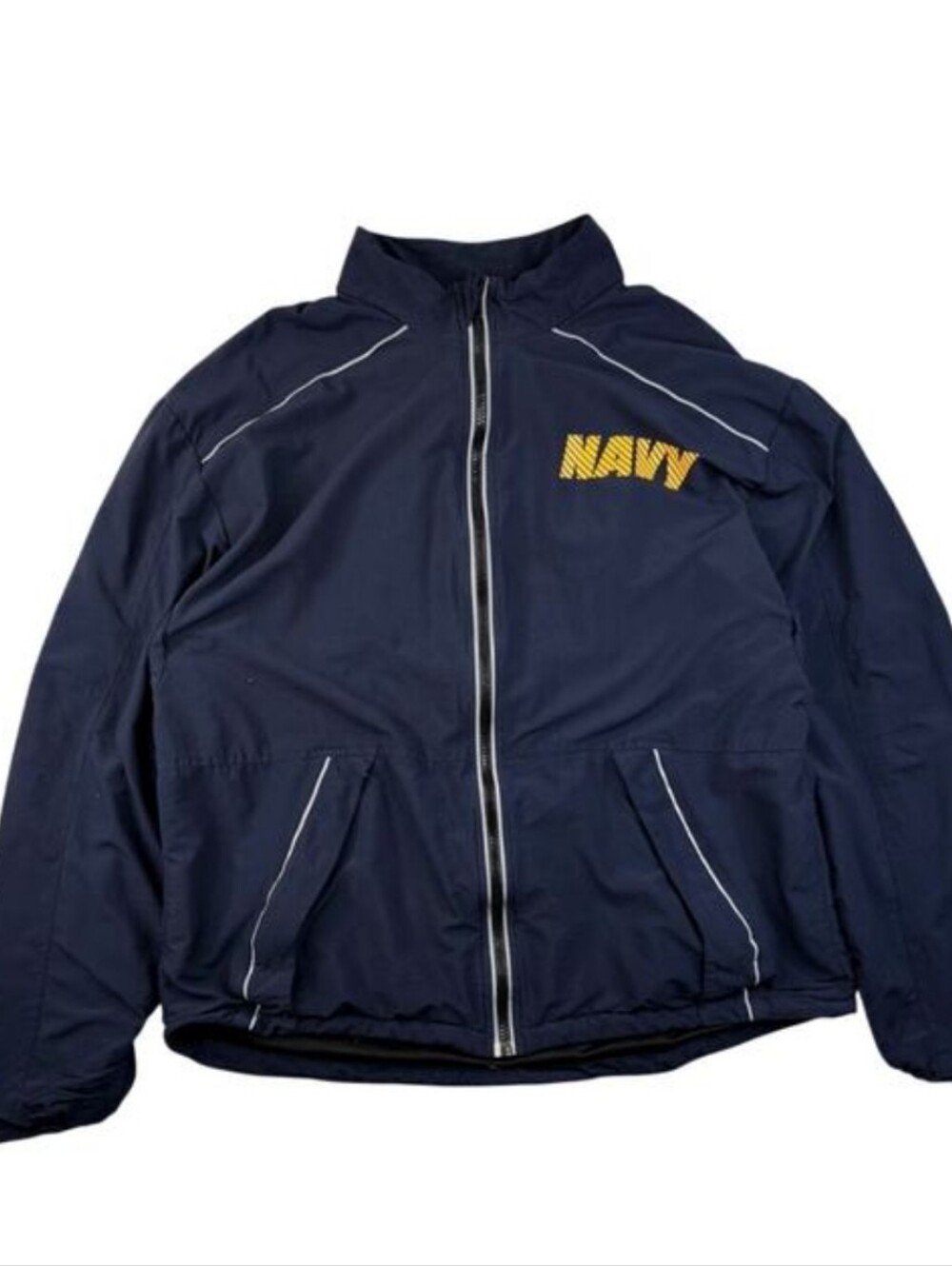 Navy Blue 'NAVY' Zip-Up Track Suit both